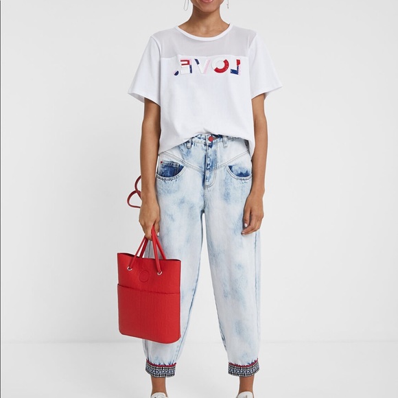 Red Desigual medium tote - Picture 2 of 6